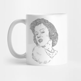 Marilyn Monroe Line Art Mug